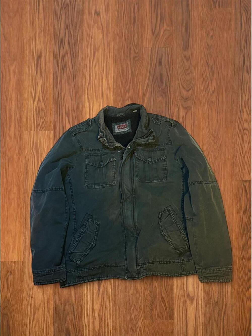 Levi's Men's Black Cotton Full zip heavy duty Jacket